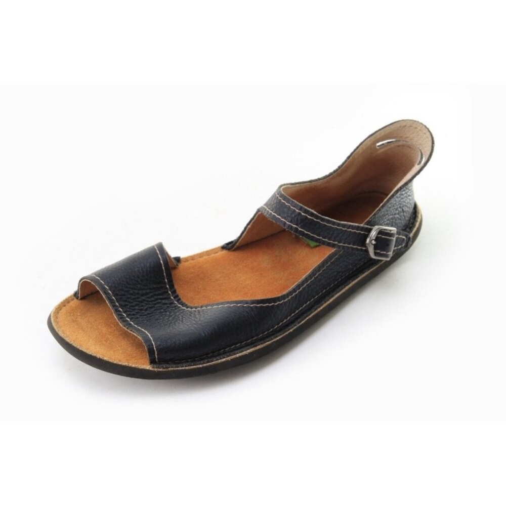 Softstar Solstice Minimalist Sandal Shoes Black Barefoot Leather 7 =  7.5-8
